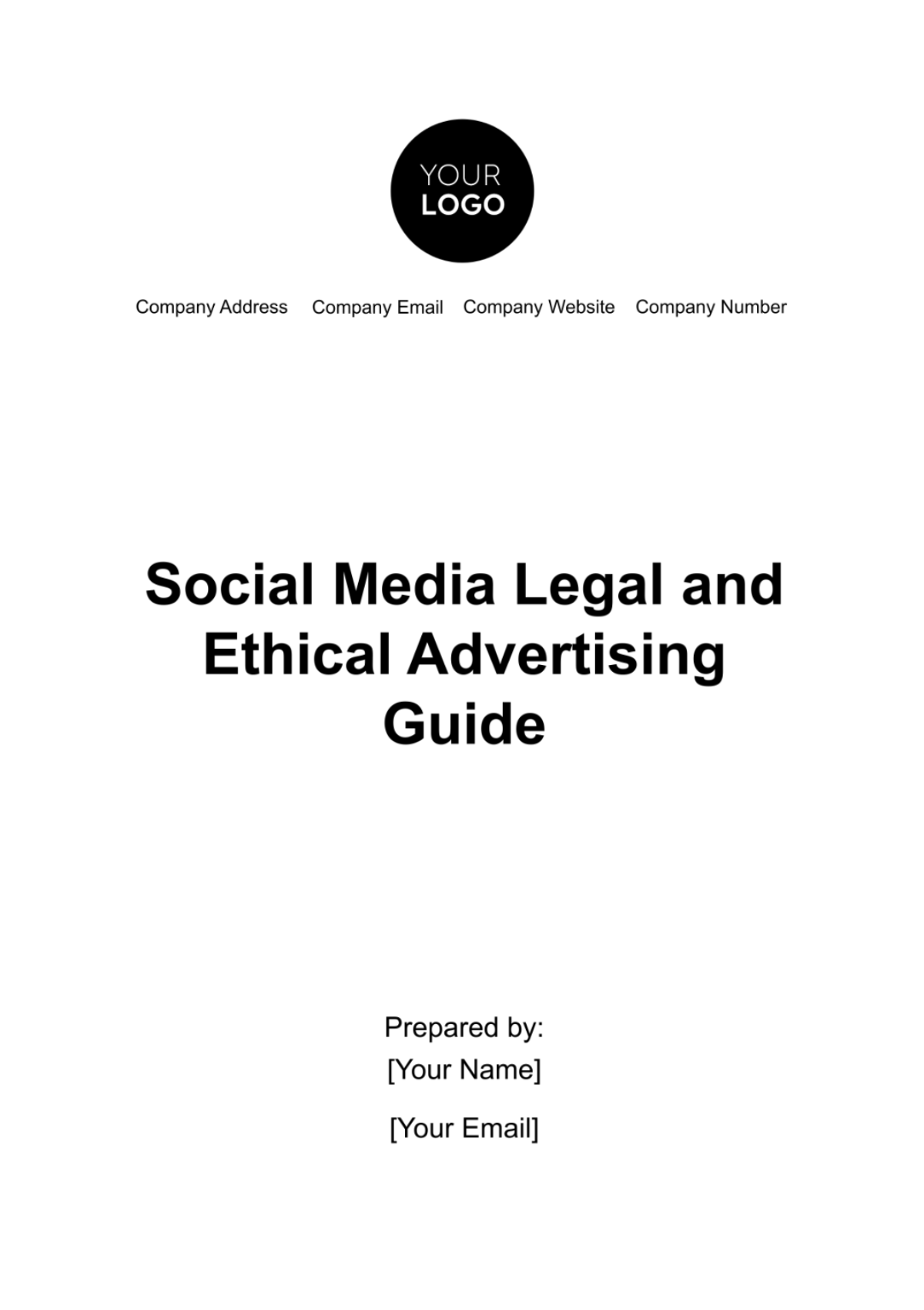 Social Media Legal and Ethical Advertising Guide Template - Edit Online & Download