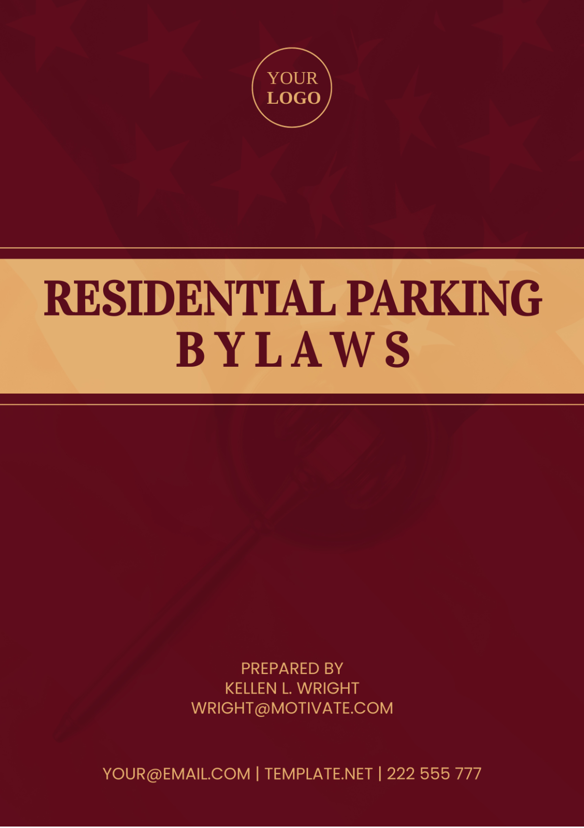 Residential Parking Bylaws Template