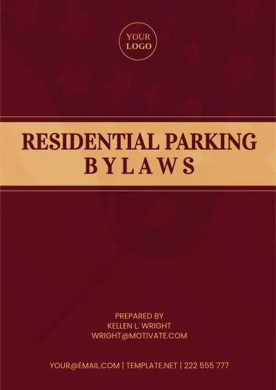 Free Residential Parking Bylaws Template to Edit Online