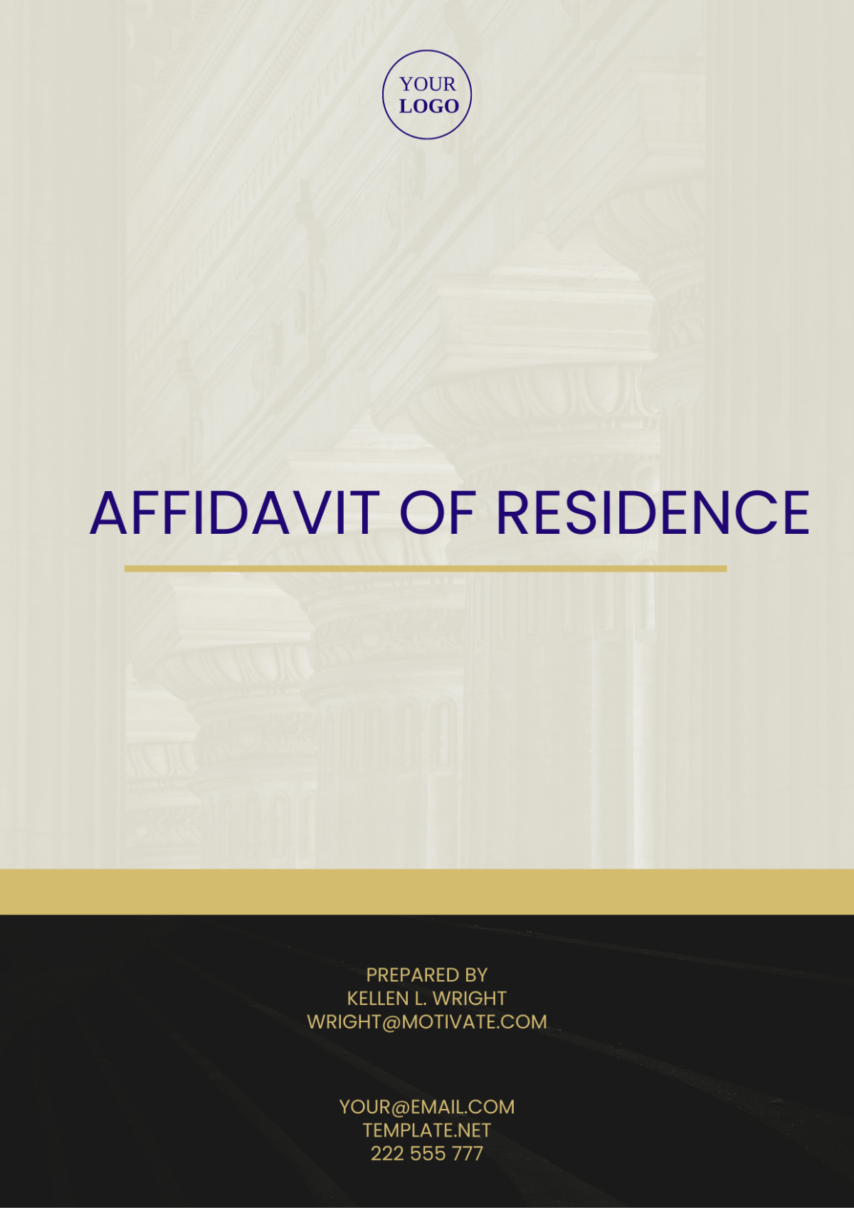 District of Columbia Affidavit of Residence Template - Edit Online & Download