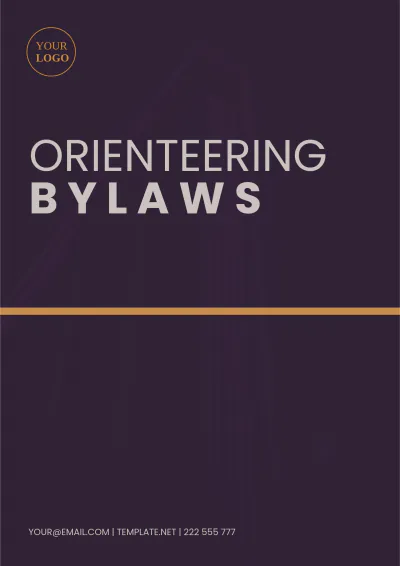 Free Orienteering Bylaws Template to Edit Online