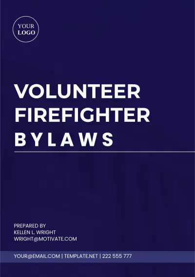 Free Volunteer Firefighter Bylaws Template to Edit Online