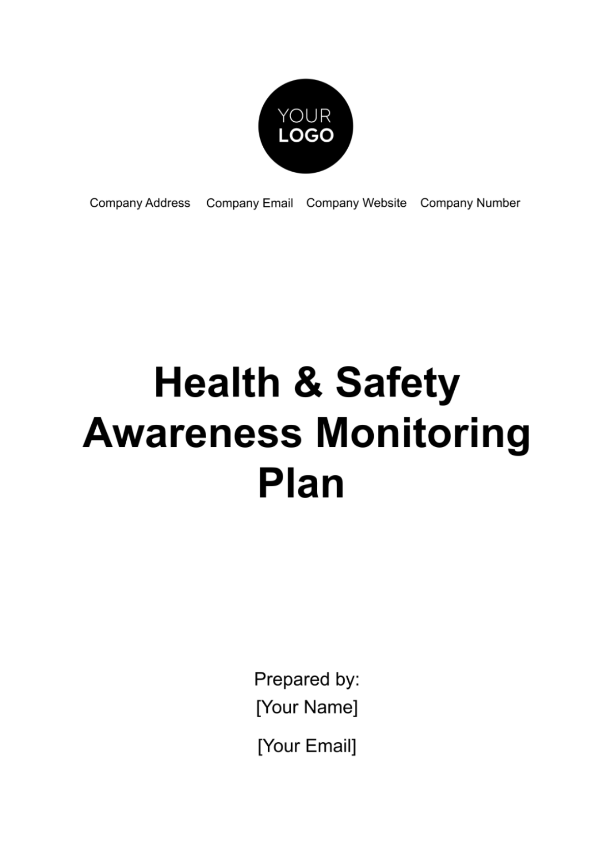 Health & Safety Awareness Monitoring Plan Template - Edit Online & Download