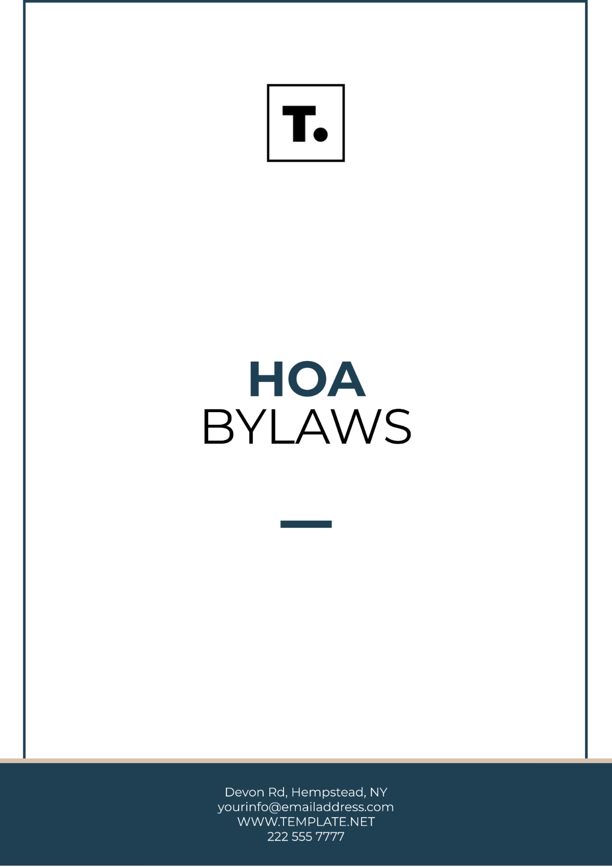 HOA Bylaws Template