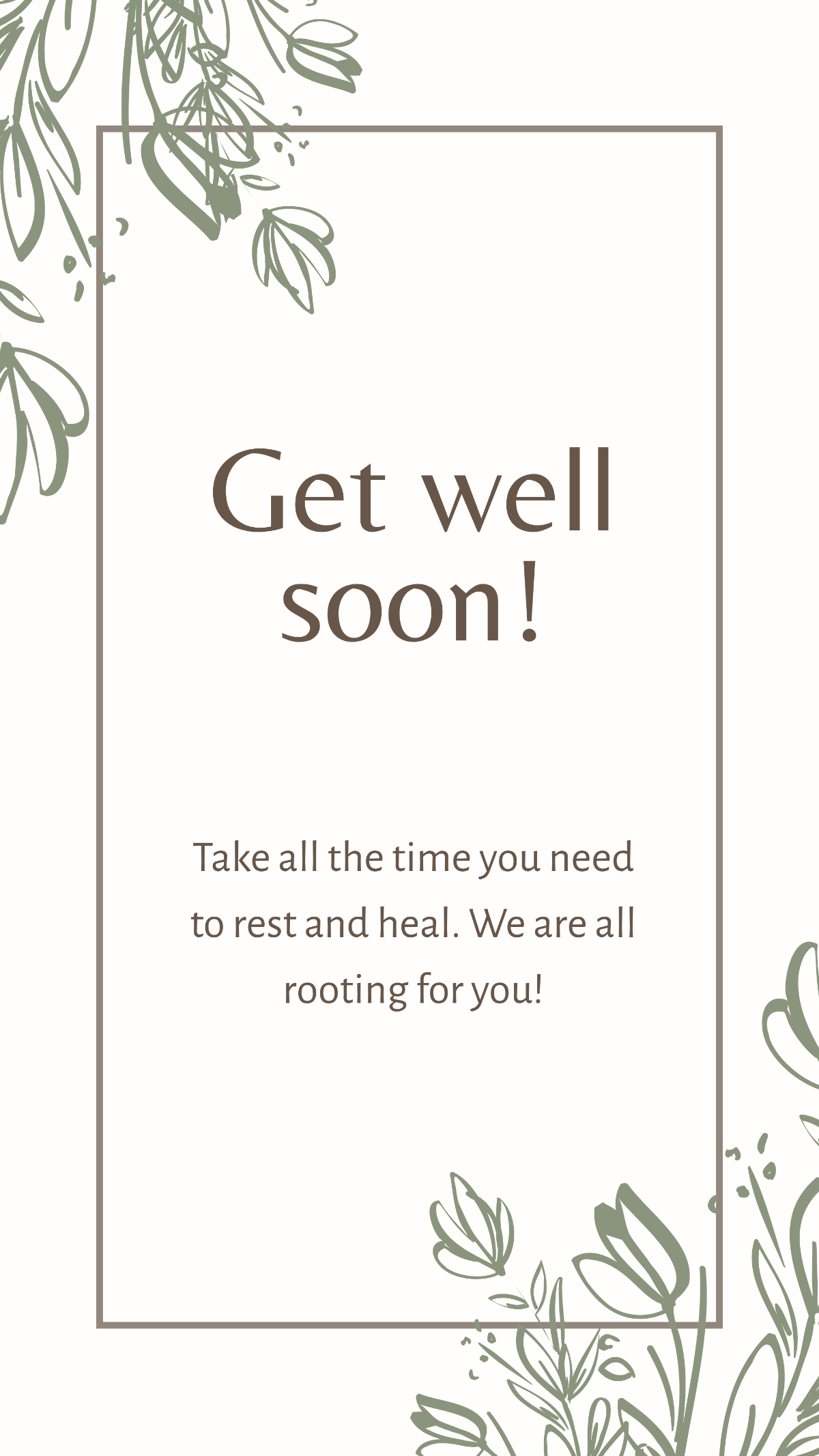Get Well Soon Card Instagram Story Template