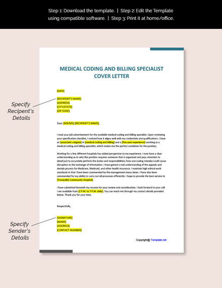 example of cover letter for medical coding job