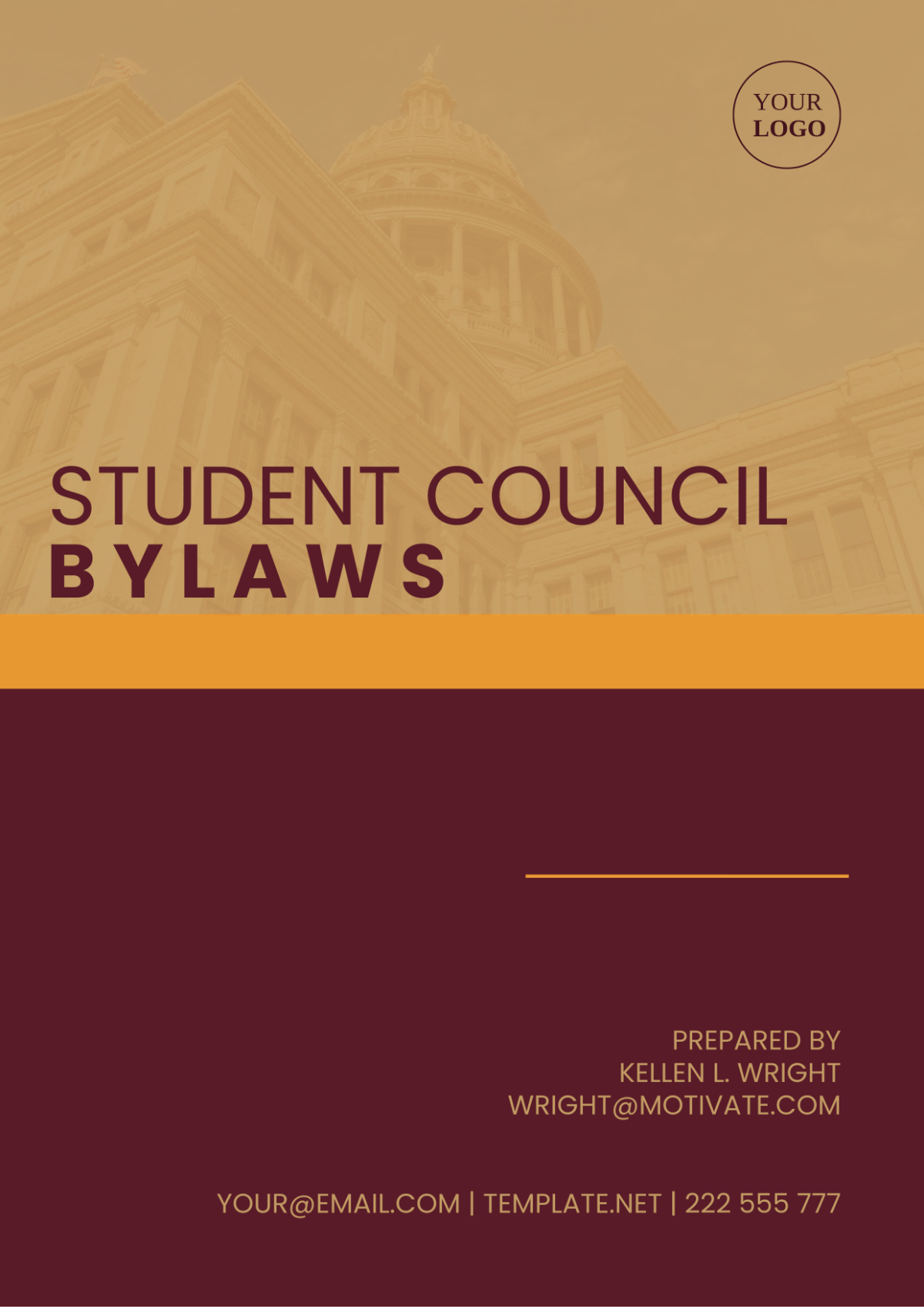 Free Student Council Bylaws Template