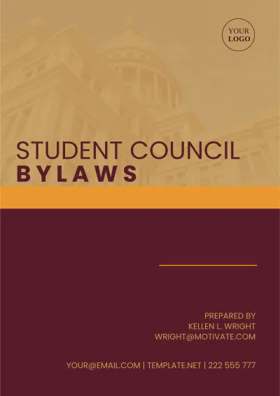 Free Student Council Bylaws Template to Edit Online