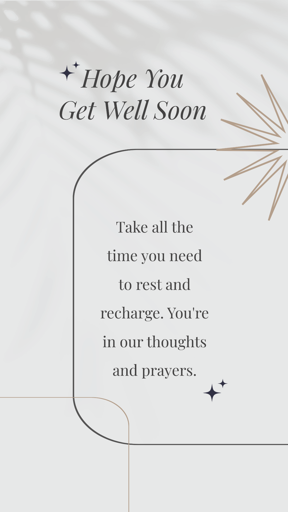 Get Well Soon Greeting Your Story Template