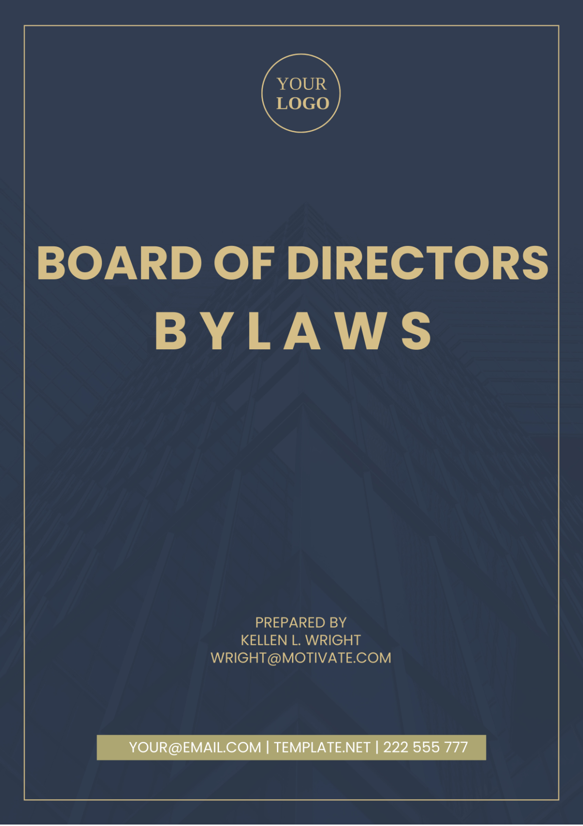 Free Board of Directors Bylaws Template