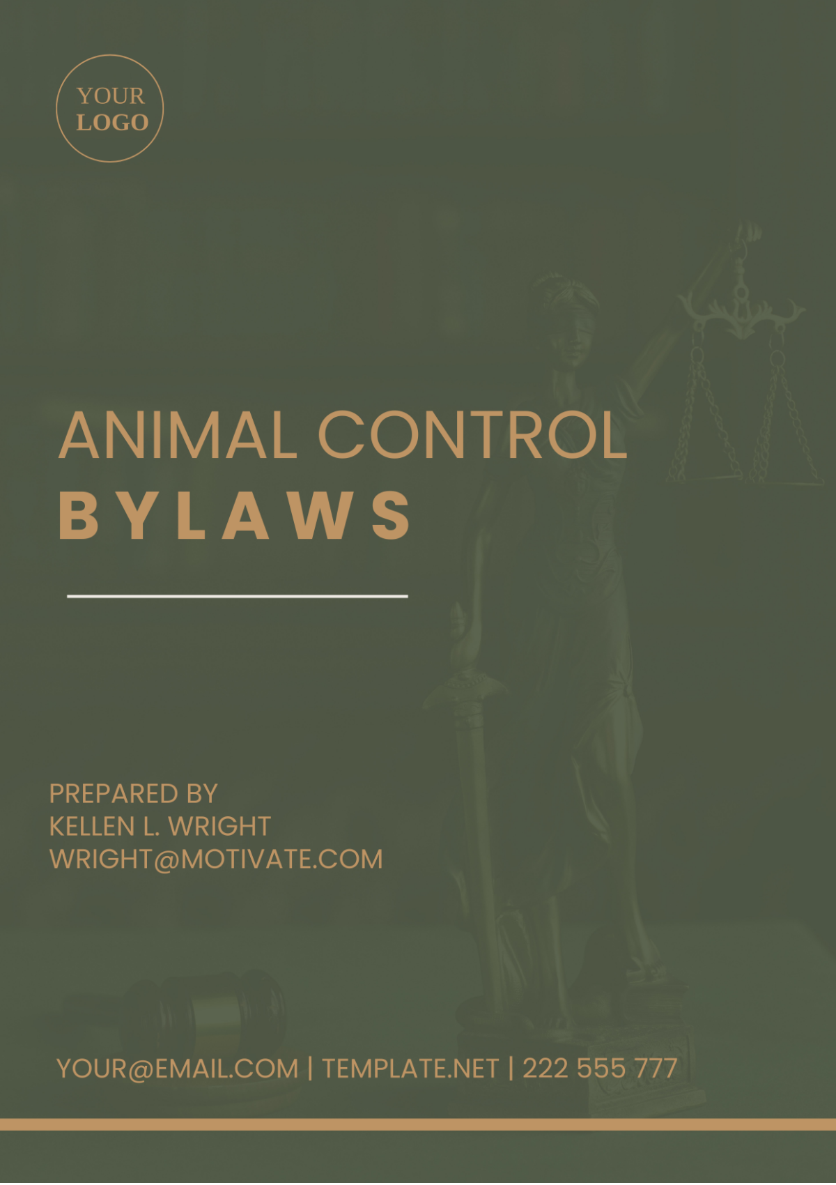 Animal Control Bylaws Template