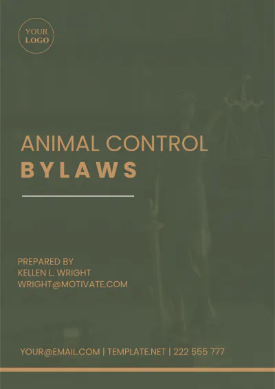 Free Animal Control Bylaws Template to Edit Online