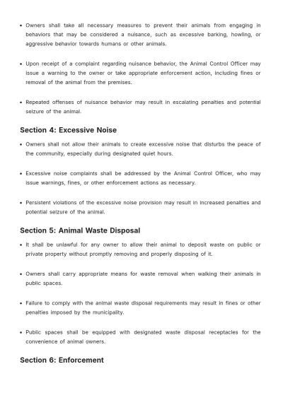 Free Animal Control Bylaws Template to Edit Online