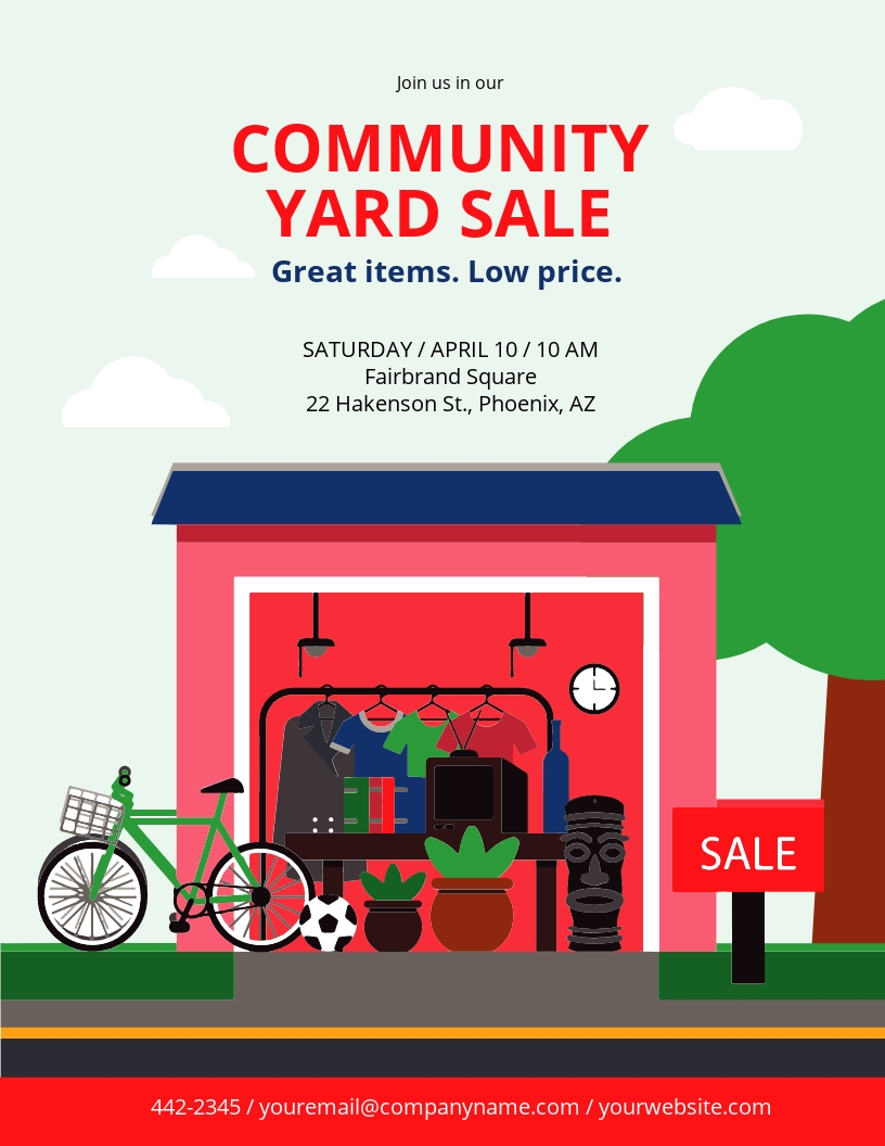 Yard Sale Flyer Template Word