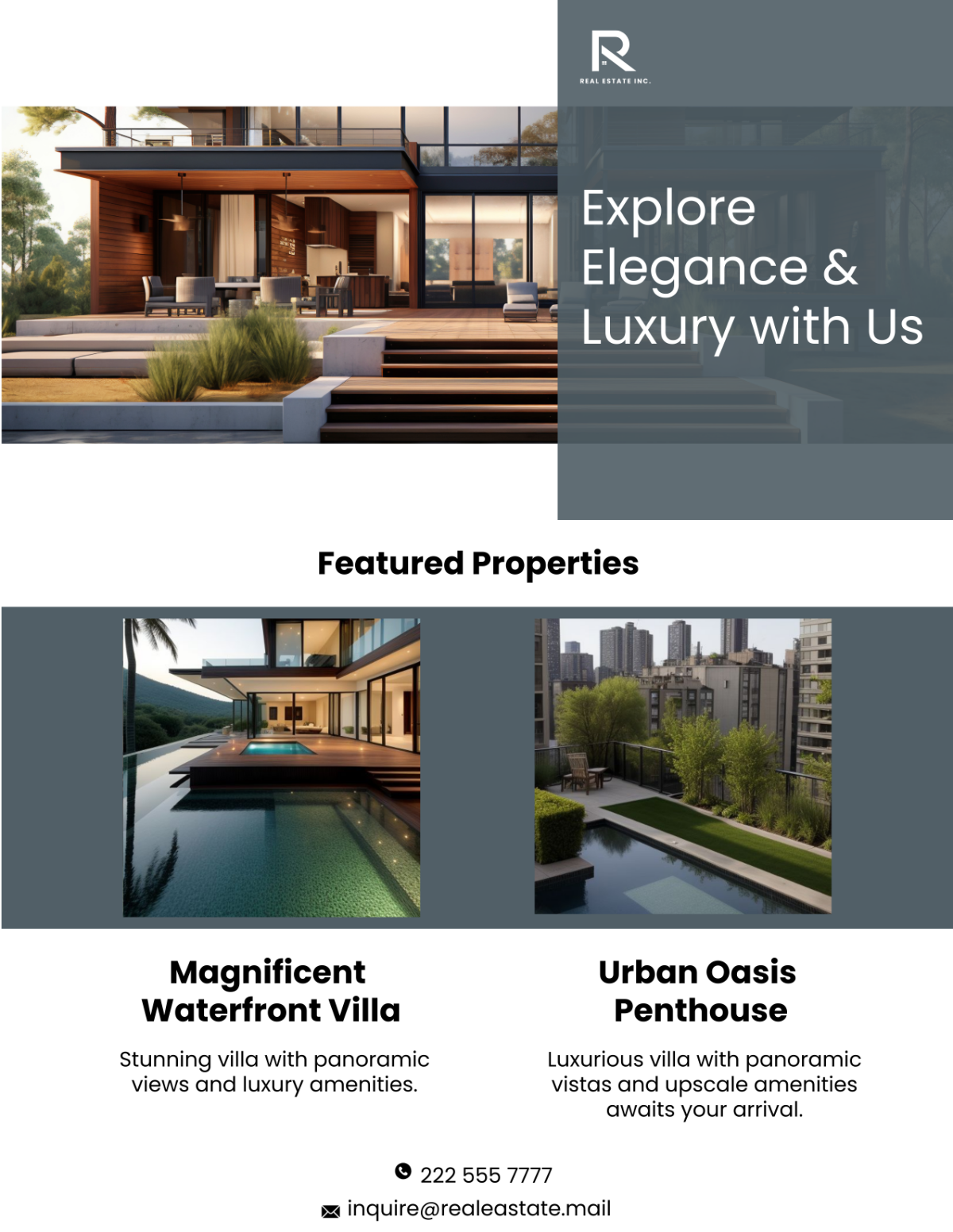 Luxury Property Portfolio Flyer Template