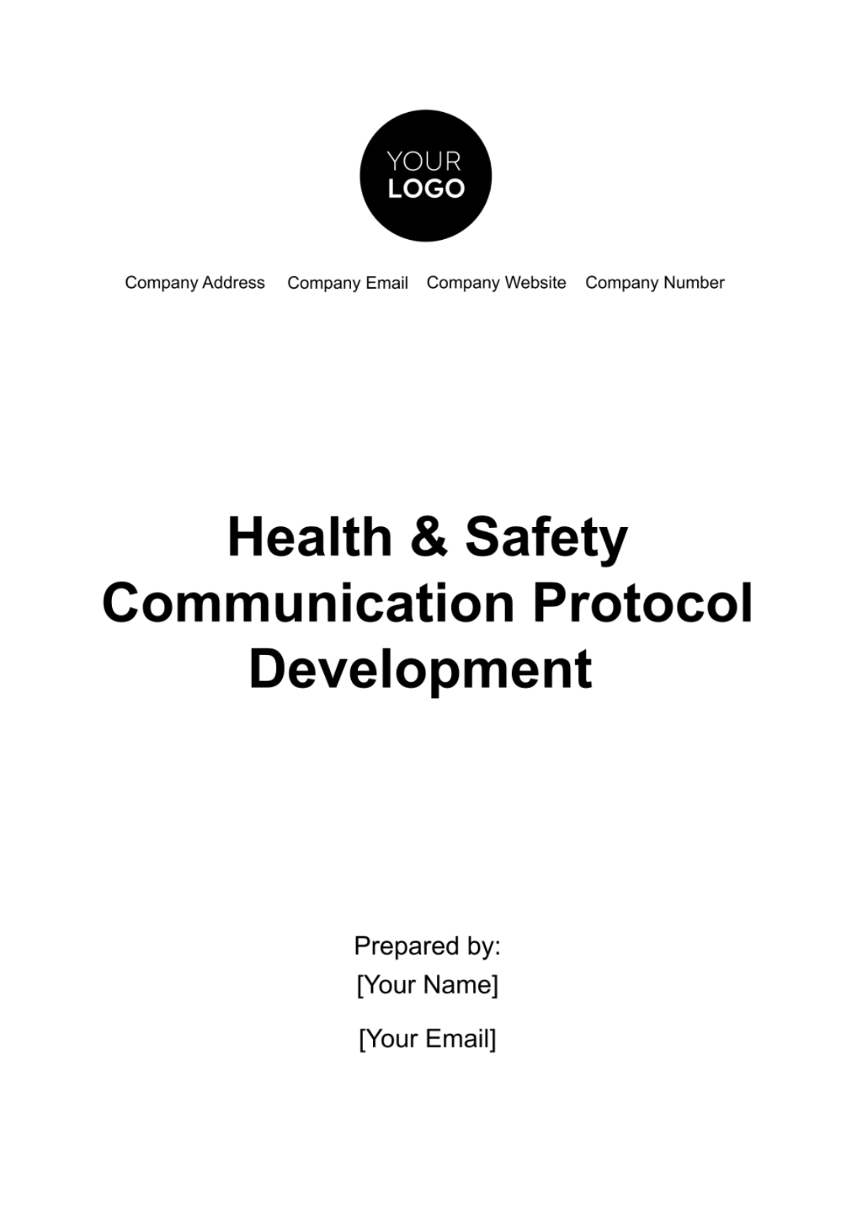 Health & Safety Communication Protocol Development Template - Edit Online & Download