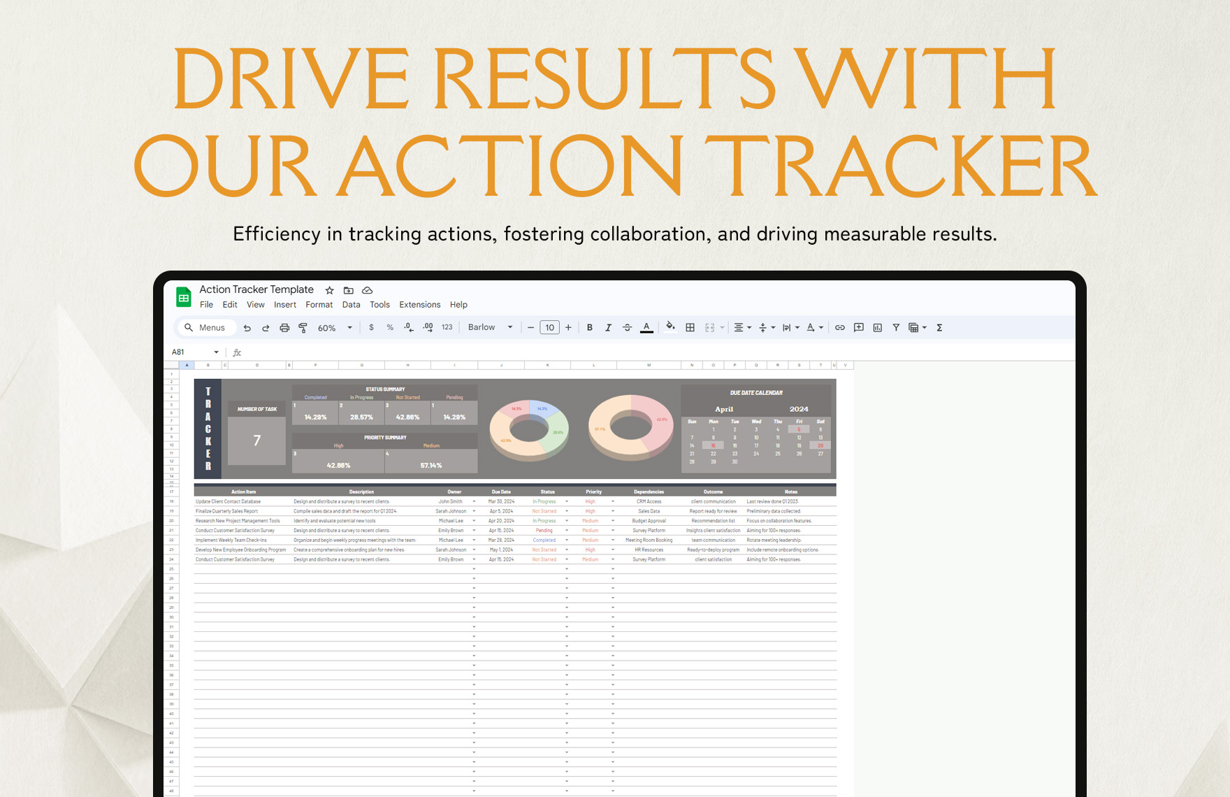 Action Tracker Template