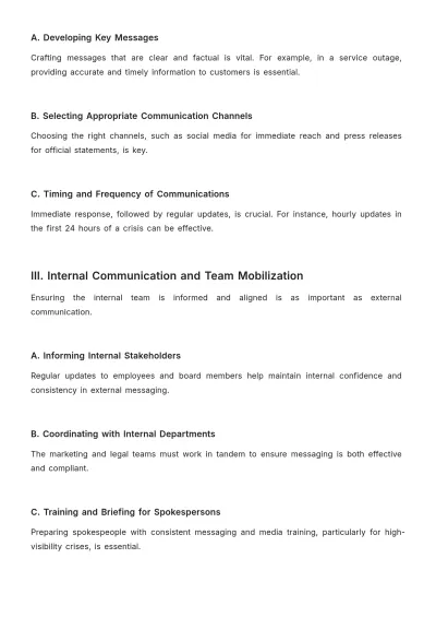 Free Crisis Communication Advertising Plan Template to Edit Online