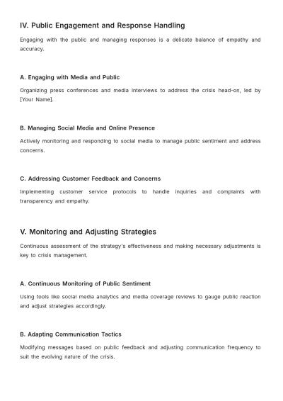 Free Crisis Communication Advertising Plan Template to Edit Online