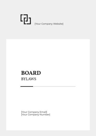 Free Blank Board Bylaws Template to Edit Online