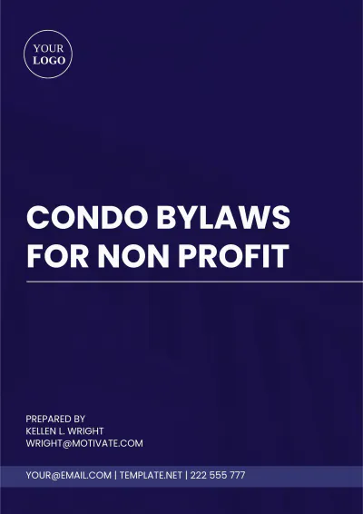 Free Condo Bylaws for Non Profit Template to Edit Online
