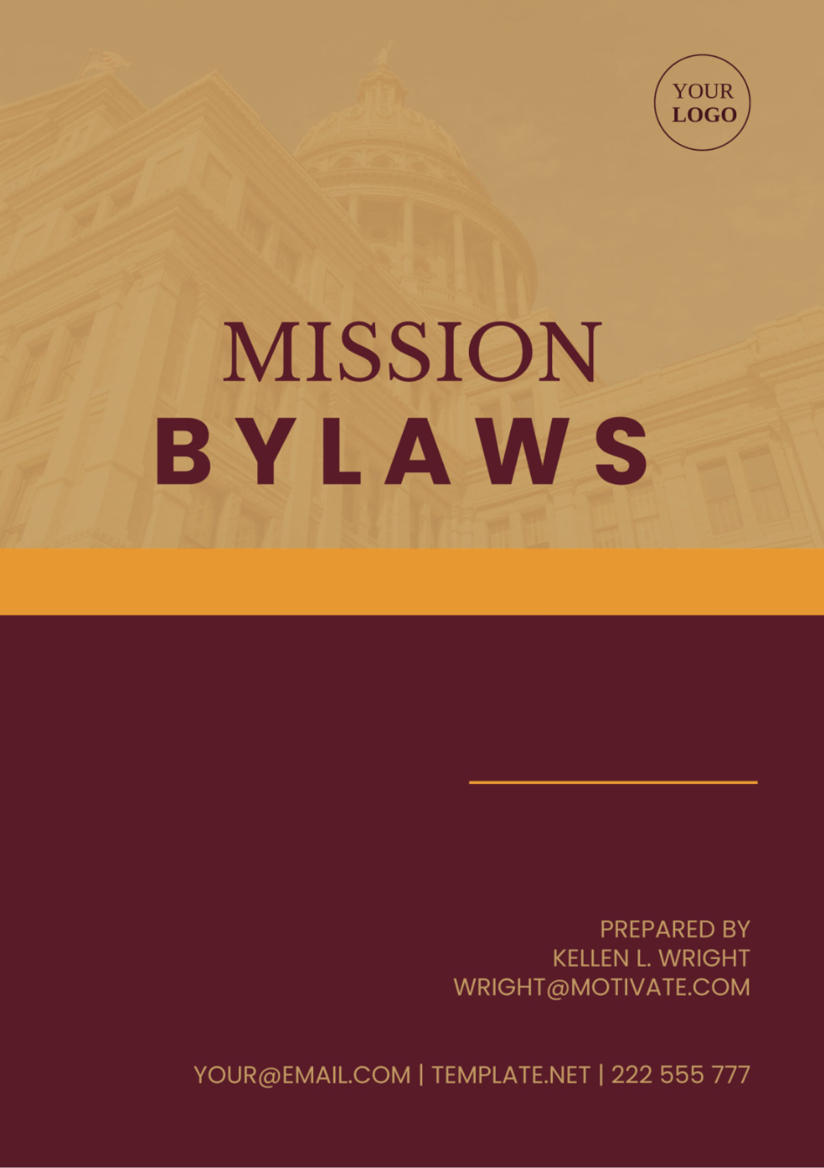 Mission Bylaws Template