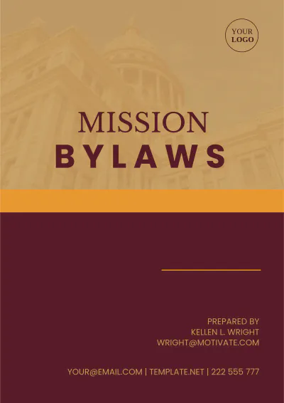 Free Mission Bylaws Template to Edit Online