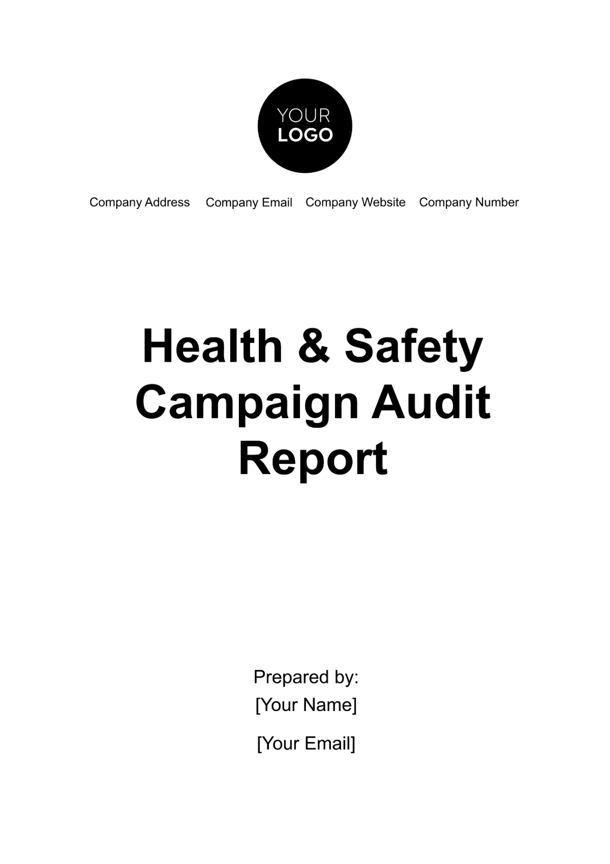 Free Health & Safety Campaign Audit Report Template