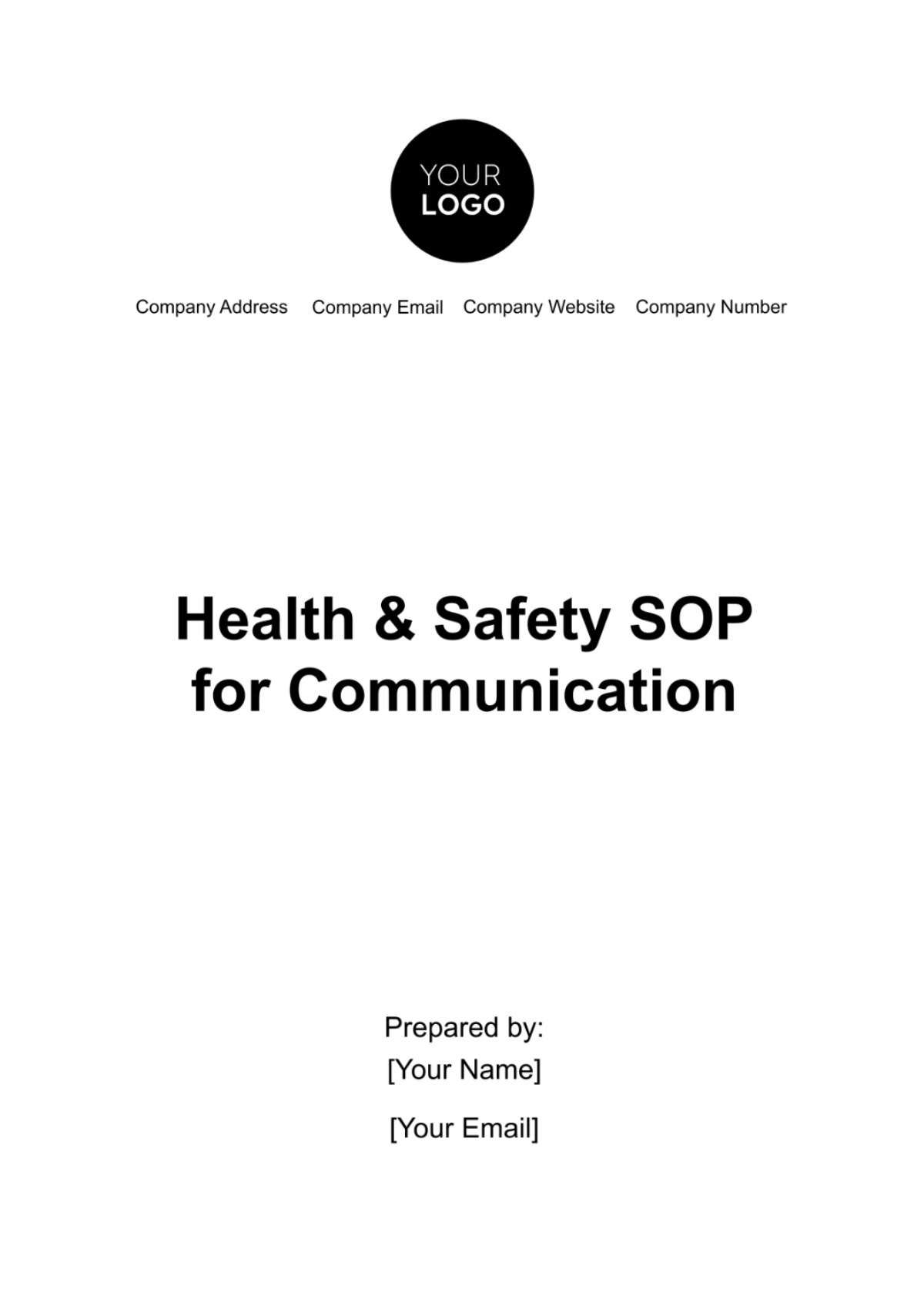 Health & Safety SOP for Communication Template - Edit Online & Download