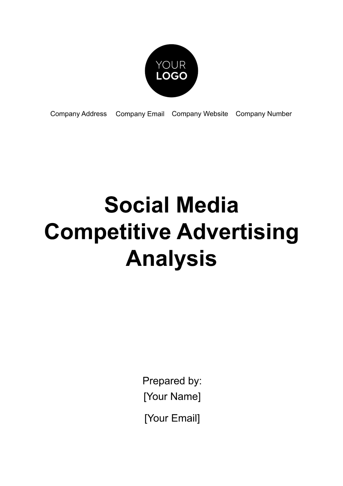 Social Media Competitive Advertising Analysis Template