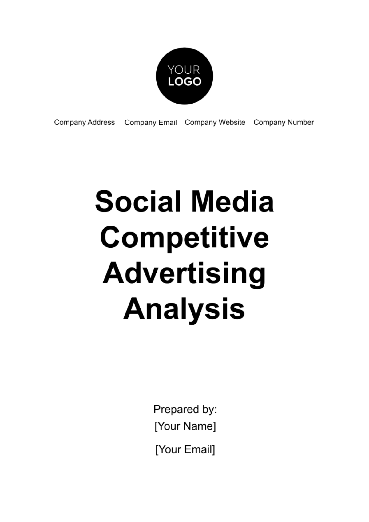 Free Social Media Competitive Advertising Analysis Template
