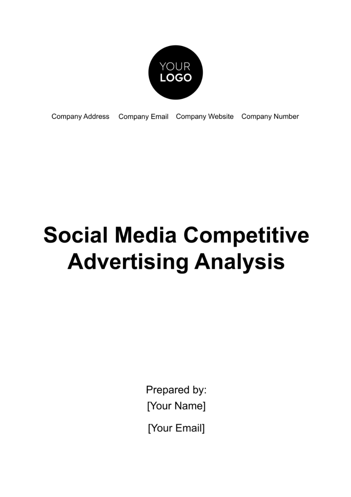 Social Media Competitive Advertising Analysis Template - Edit Online & Download