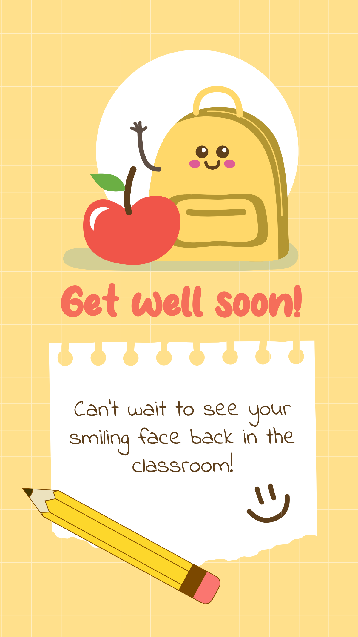 Get Well Soon Card Preschool Template