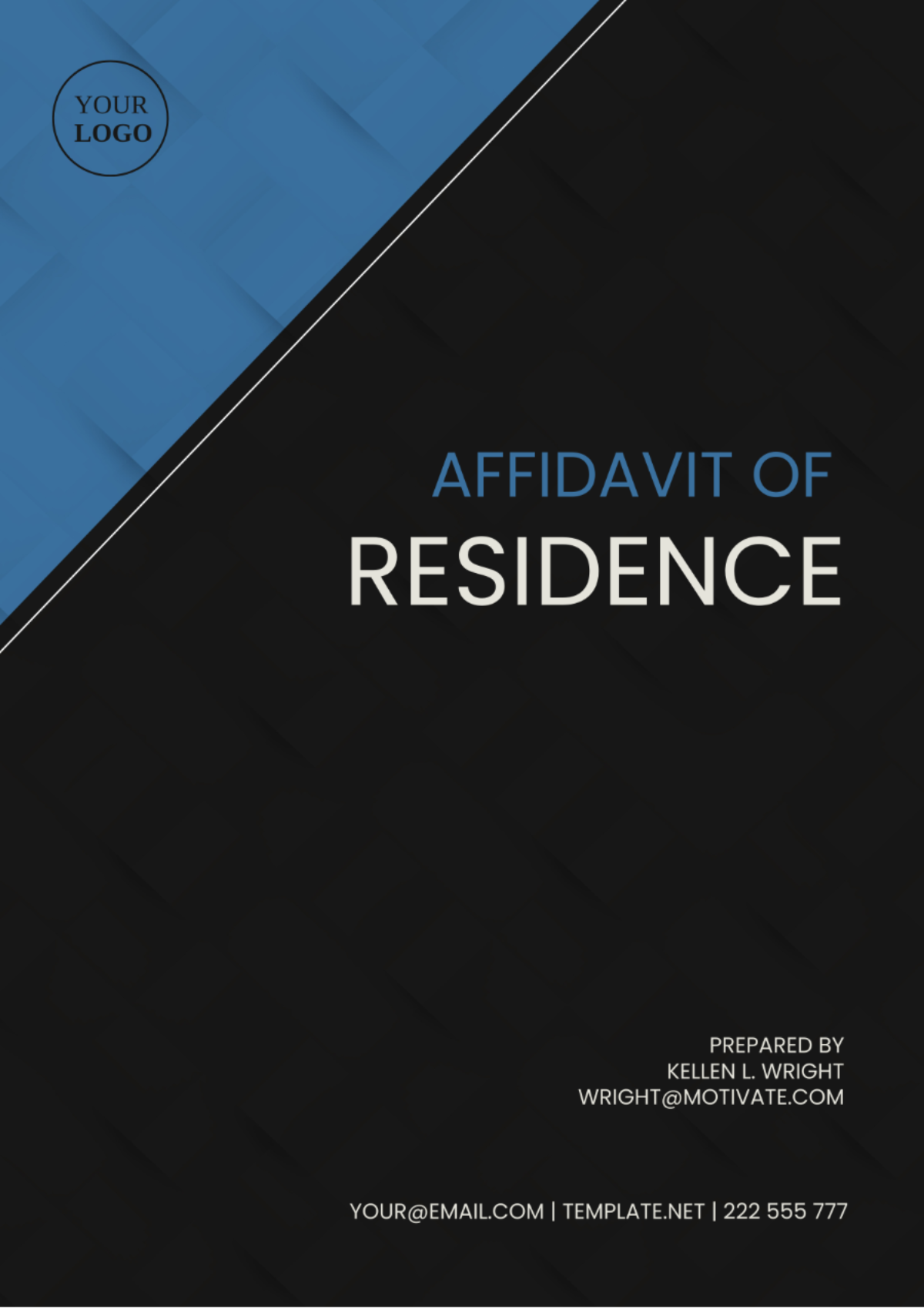 Utah Affidavit of Residence Template - Edit Online & Download