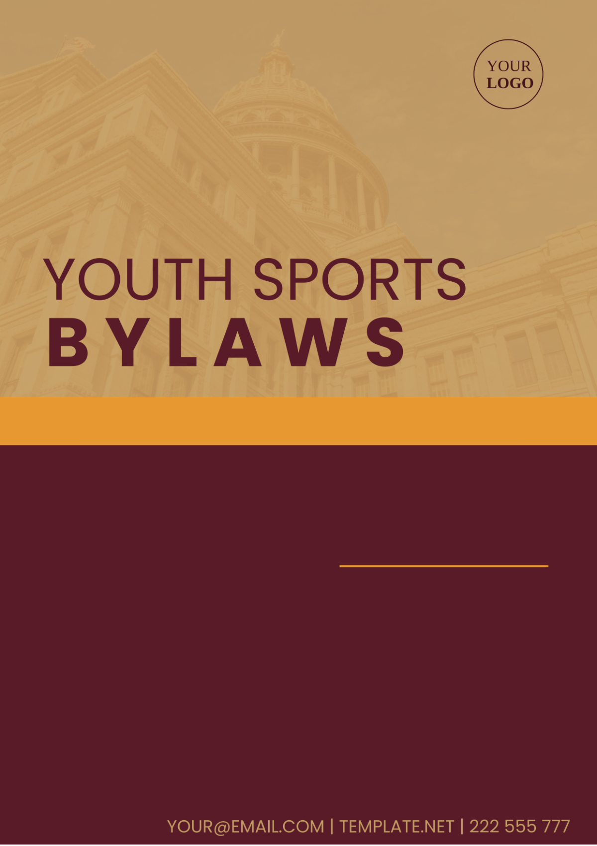 Free Youth Sports Bylaws Template