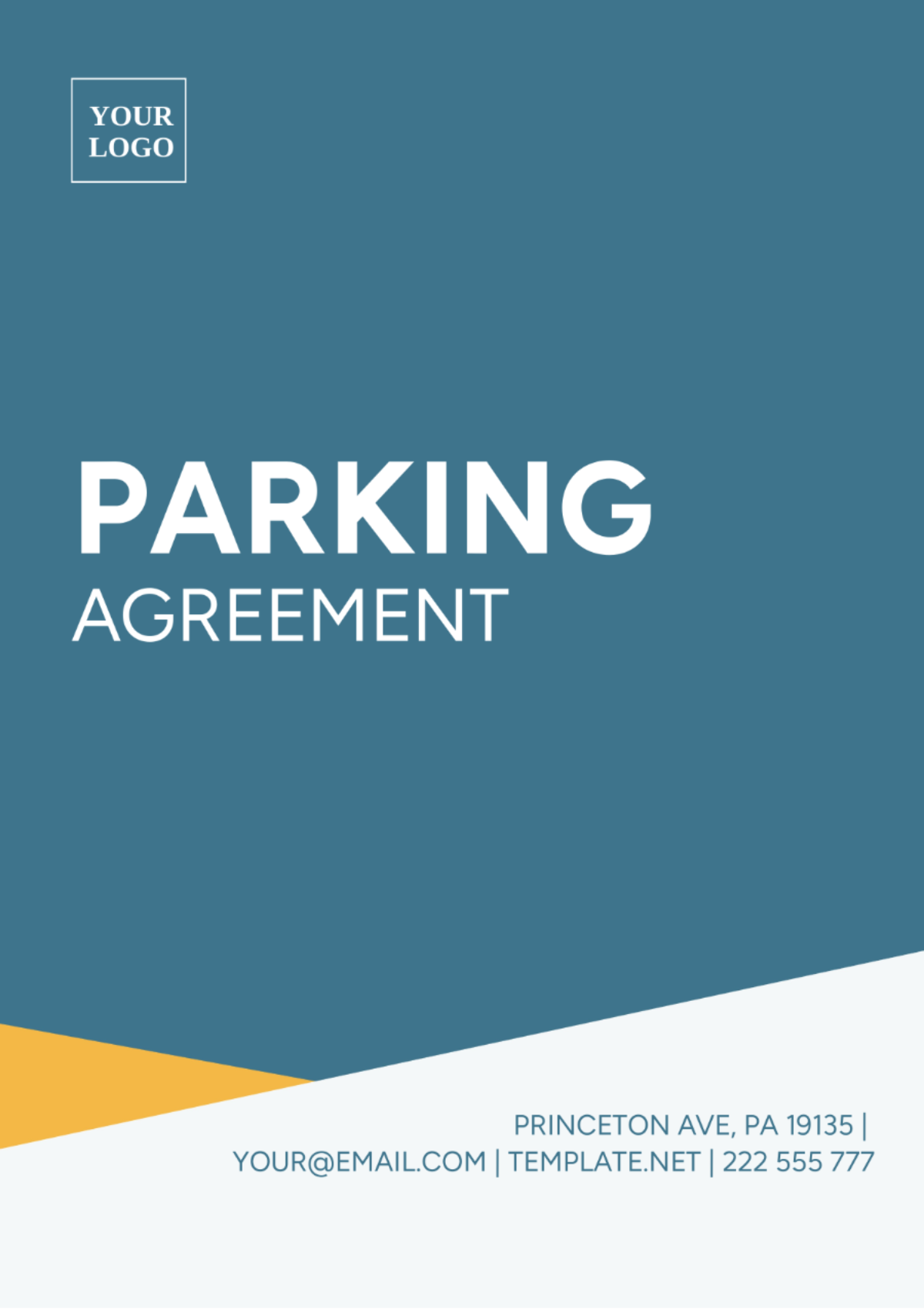 Parking Agreement Template