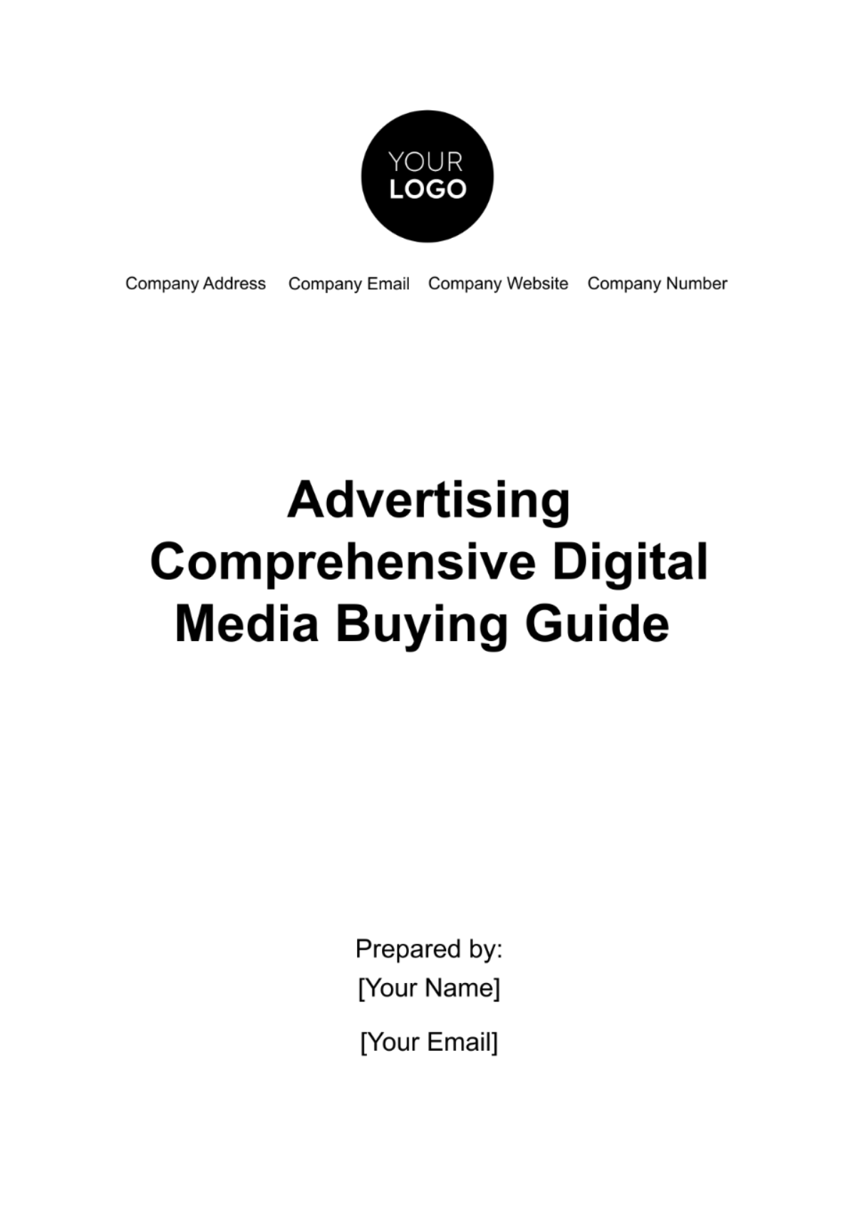 Advertising Comprehensive Digital Media Buying Guide Template