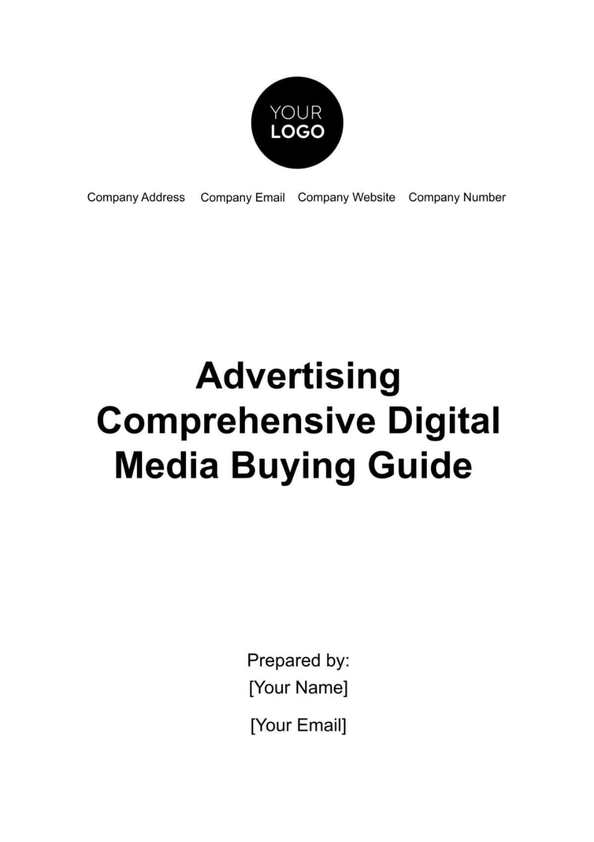 Advertising Comprehensive Digital Media Buying Guide Template - Edit Online & Download