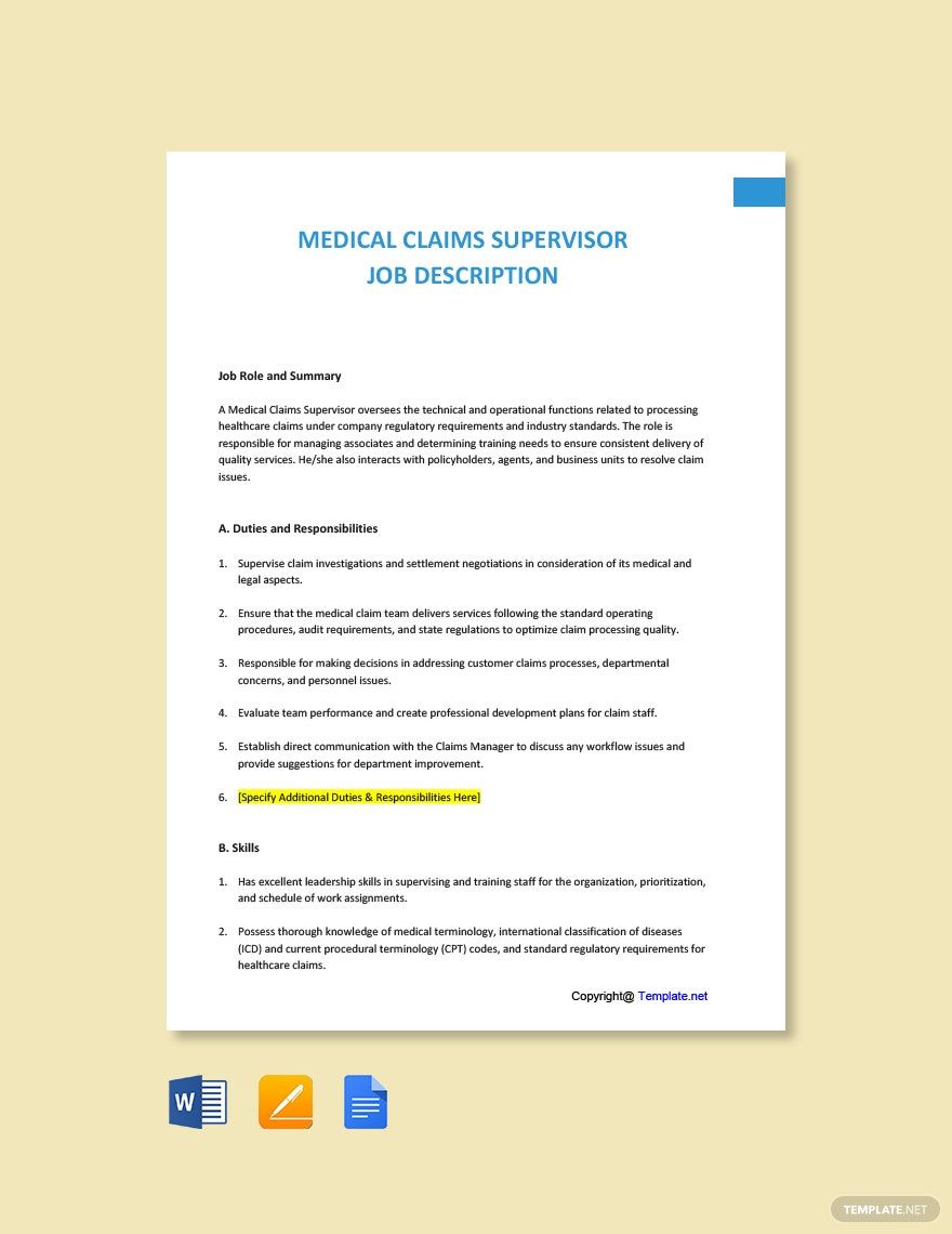 free-medical-claims-supervisor-job-ad-and-description-template