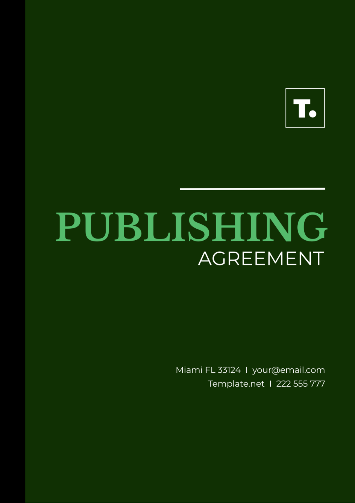 Publishing Agreement Template