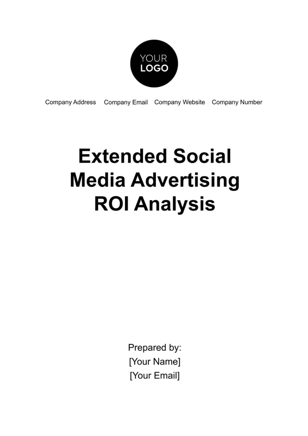 Extended Social Media Advertising ROI Analysis Template
