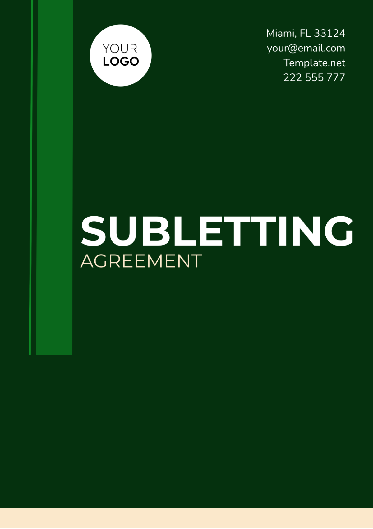 Subletting Agreement Template