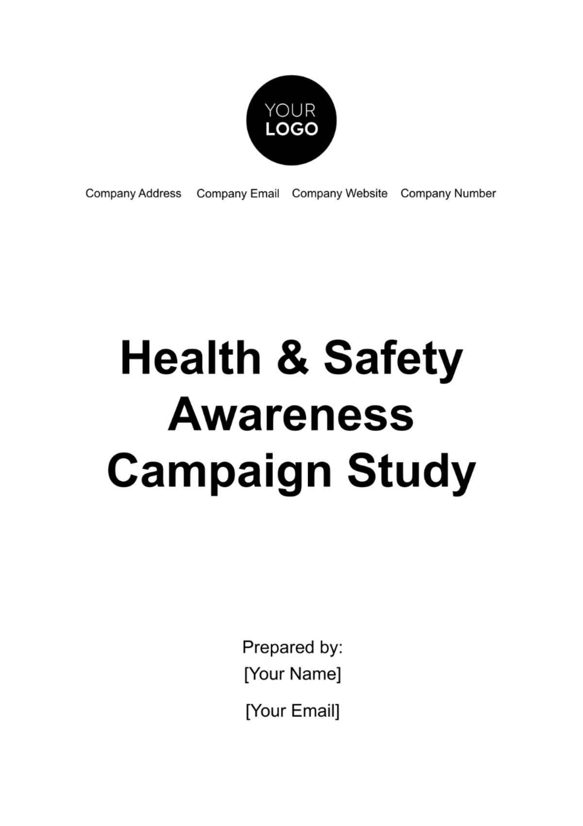 Free Health & Safety Awareness Campaign Study Template