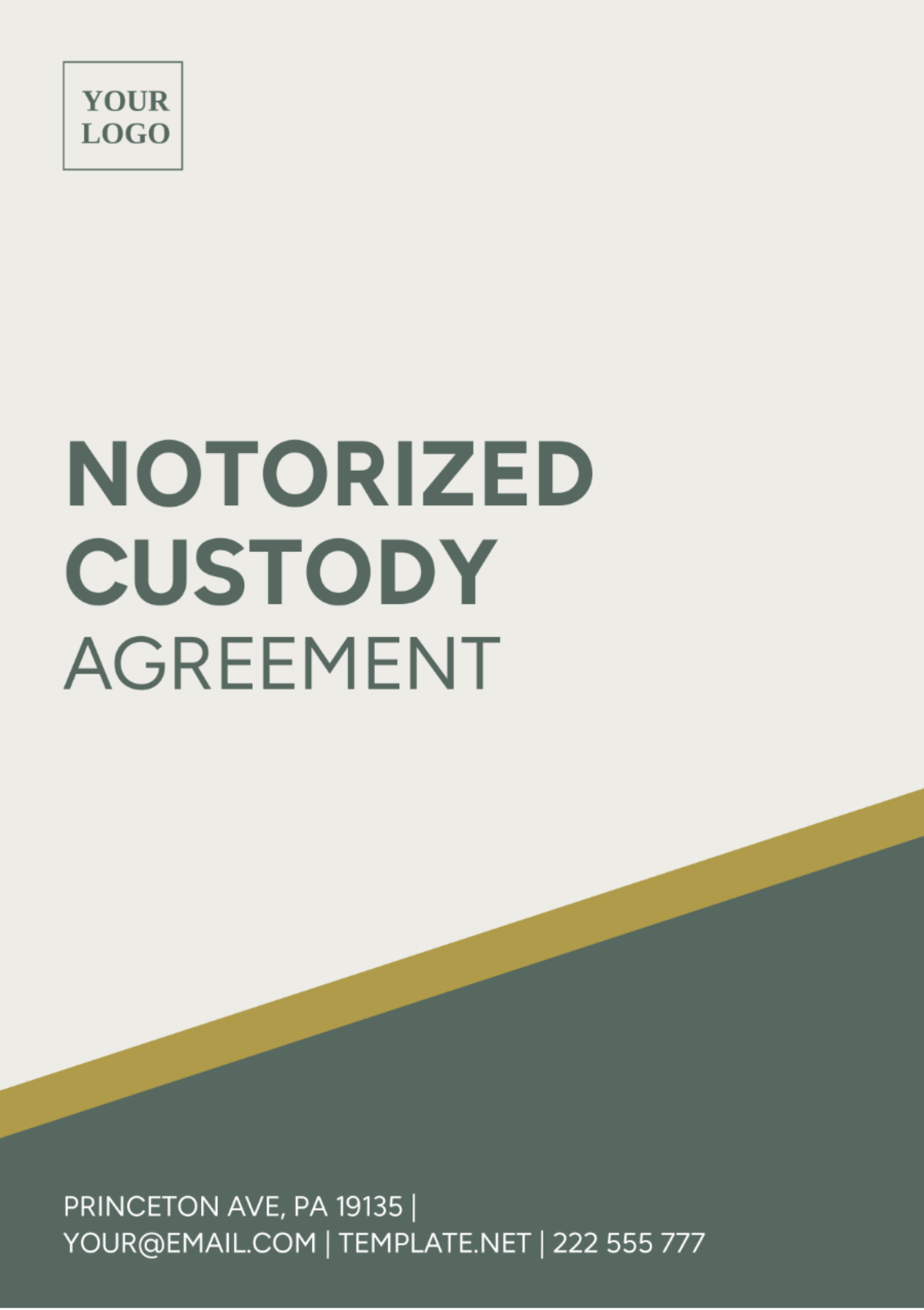 Notarized Custody Agreement Template