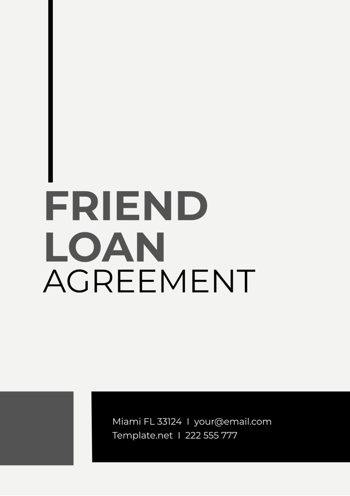Friend Loan Agreement Template