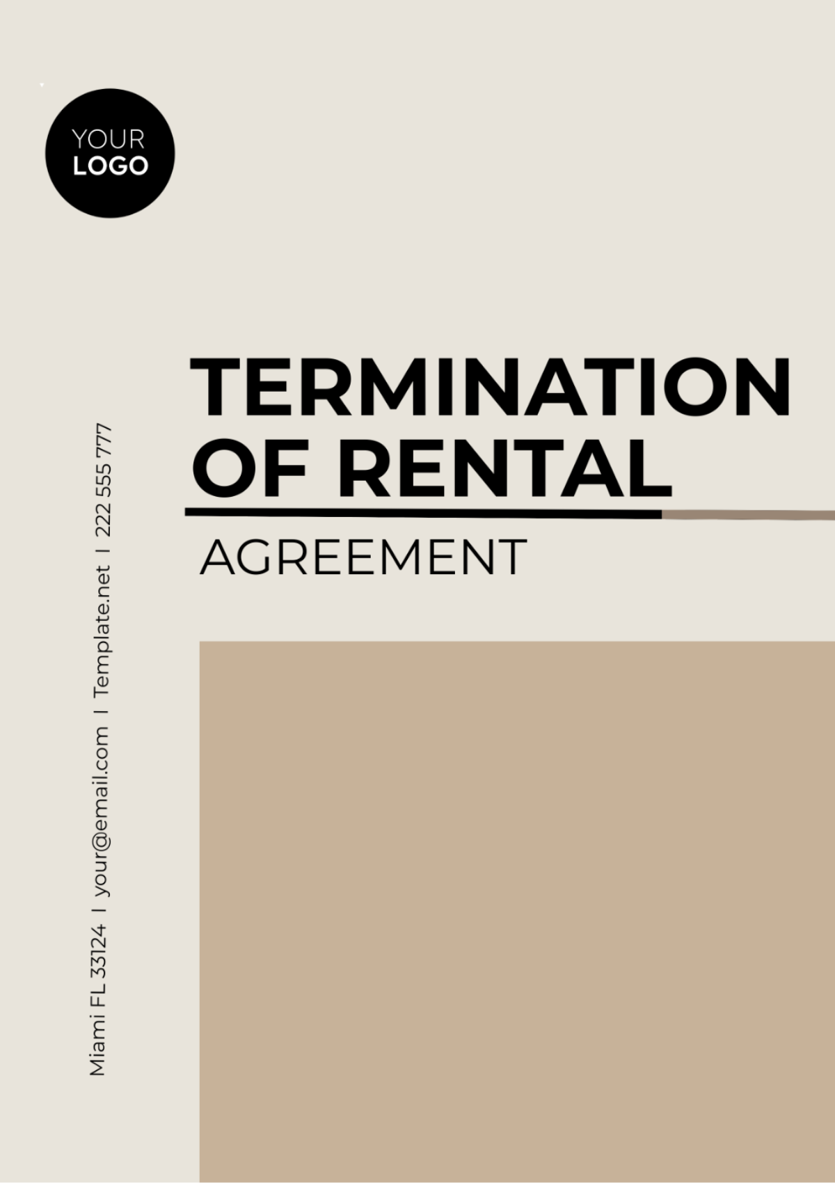 Termination of Rental Agreement Template