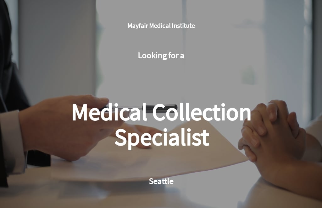 Free Medical Collection Specialist Job Ad and Description Template.jpe