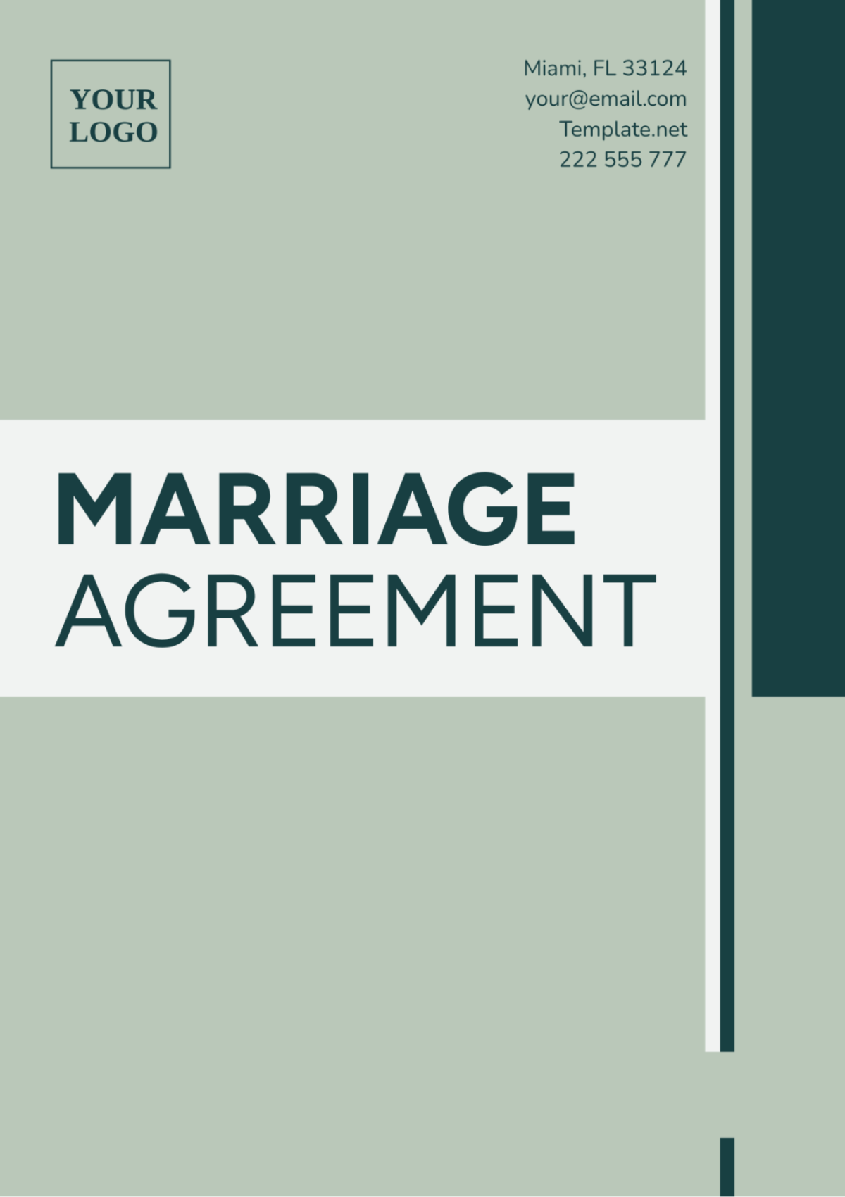 Marriage Agreement Template