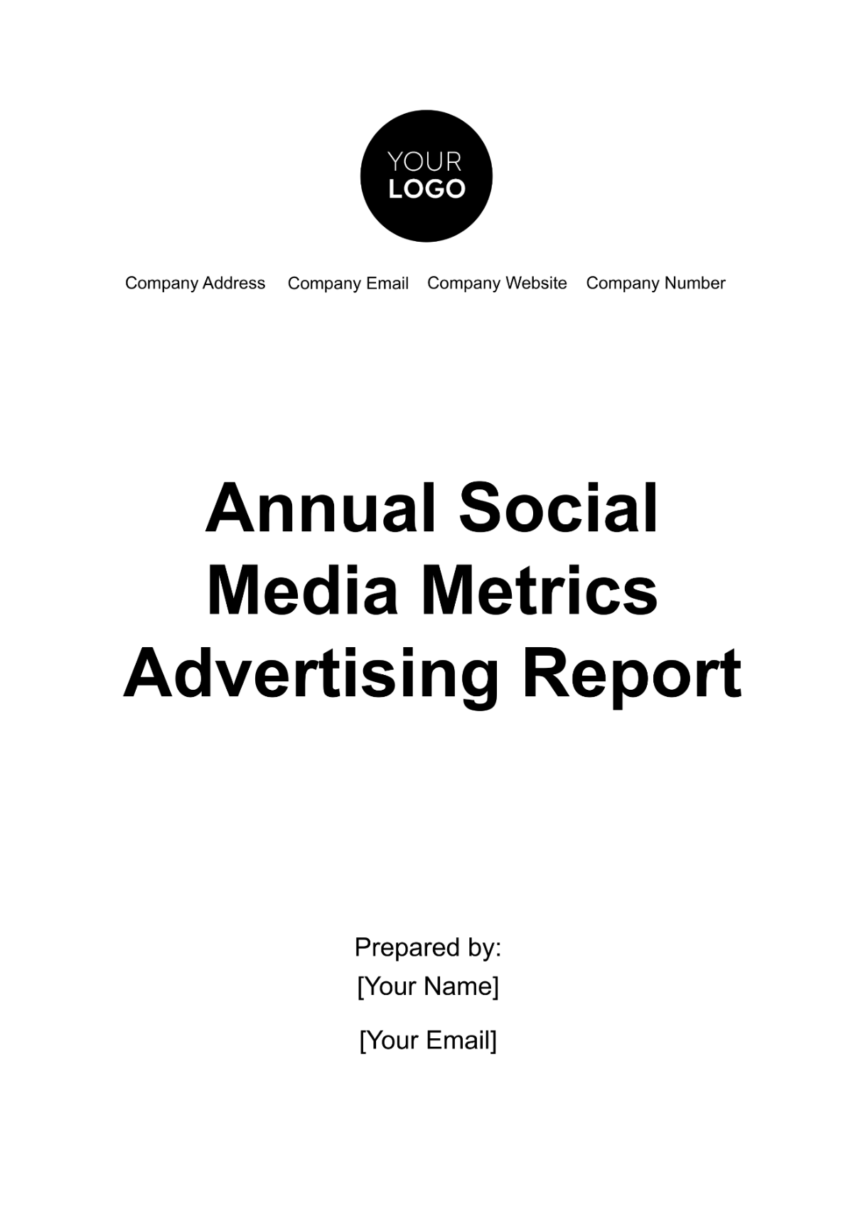 Free Annual Social Media Metrics Advertising Report Template