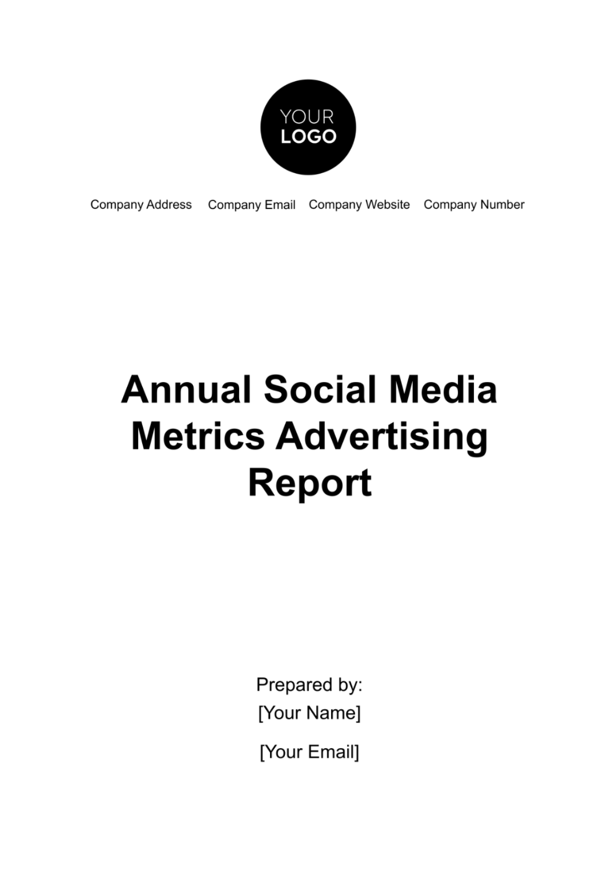 Annual Social Media Metrics Advertising Report Template - Edit Online & Download